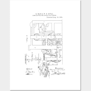 Loom for Weaving Vintage Patent Hand Drawing Posters and Art